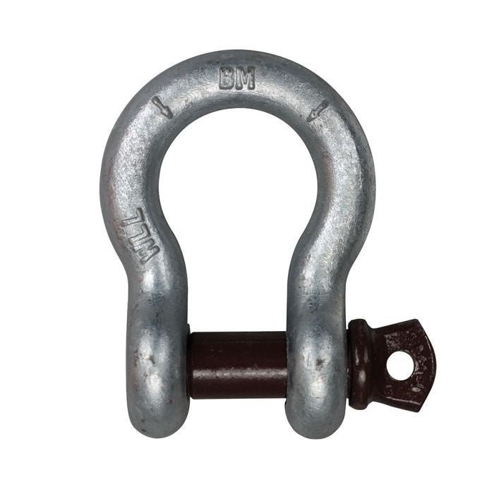 ANCHOR SHACKLE GALVANIZED BROWN PIN 4 3/4 T 3/4" - The Lifting Superstore - Ben-Mor