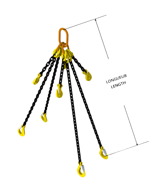 CHAIN SLING G80 QOS - ADJ - A 9/32" X16' - The Lifting Superstore - Ben - Mor