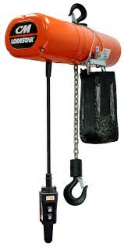 CM Lodestar NH Single Speed Electric Chain Hoist - 2 Tonne - The Lifting Superstore - CM