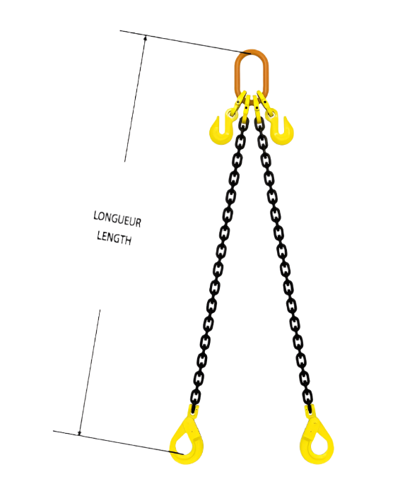 CHAIN SLING G80 DOS - ADJ - A 3/8"X16' - The Lifting Superstore - Ben - Mor
