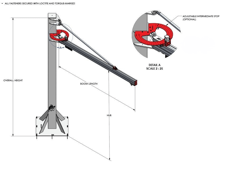 J1000 JIB Crane (1000 Kg Capacity) - The Lifting Superstore - Givens Engineering