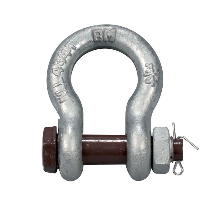SHACKLE BOLT BROWN PIN GALV 6 1/2T 7/8" - The Lifting Superstore - Ben - Mor